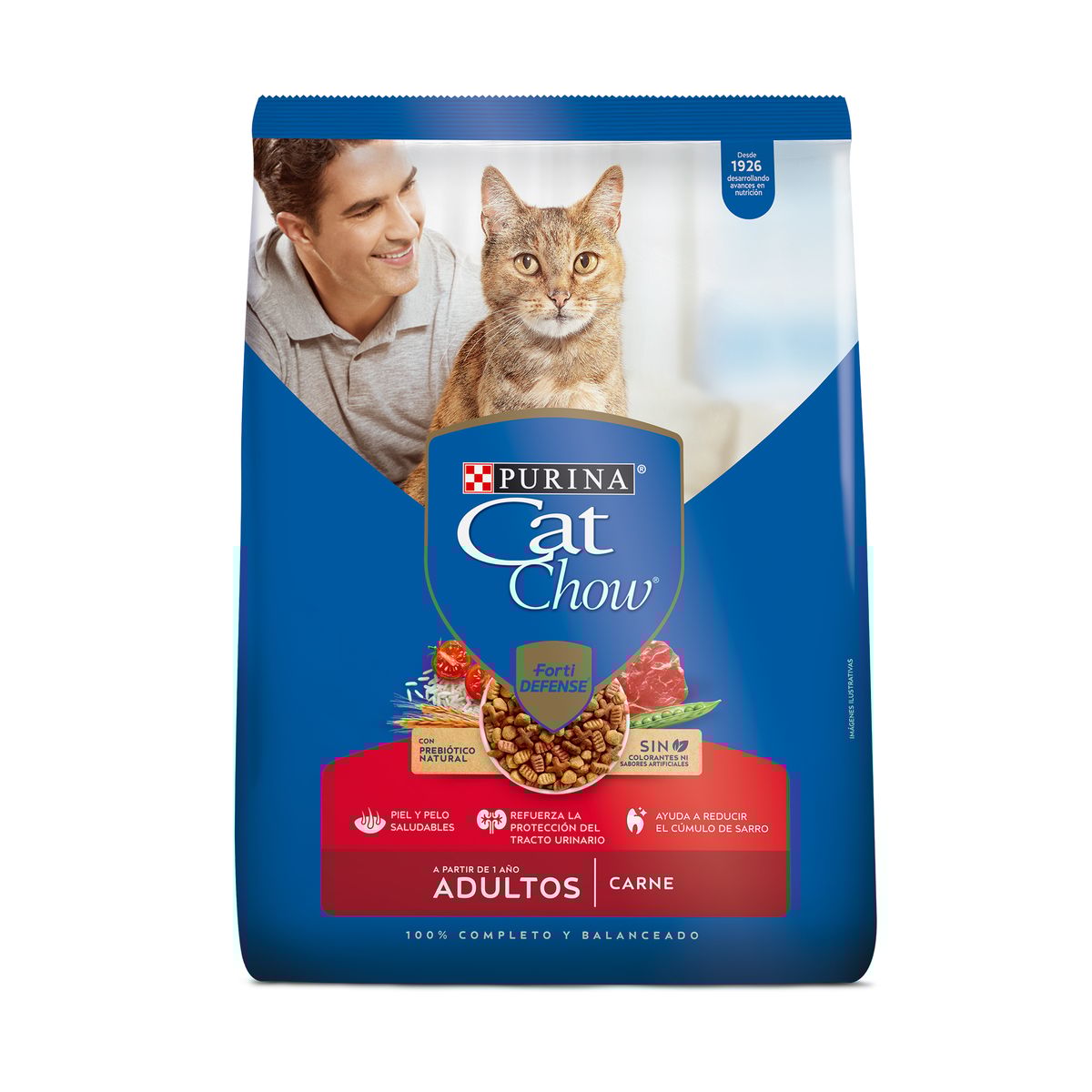 CAT CHOW Alimento para Gatos Adultos Sabor Carne 500 g